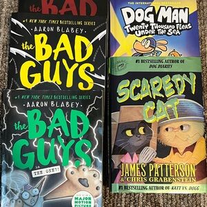 FIVE BOOKS! Bad Guys, Scaredy Cat & Dog Man
